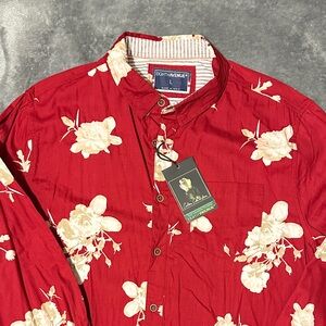 Eighth Avenue Red Floral Men's Casual Shirt
